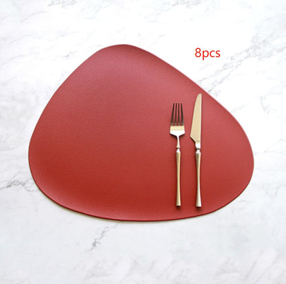 PU leather solid color placemat