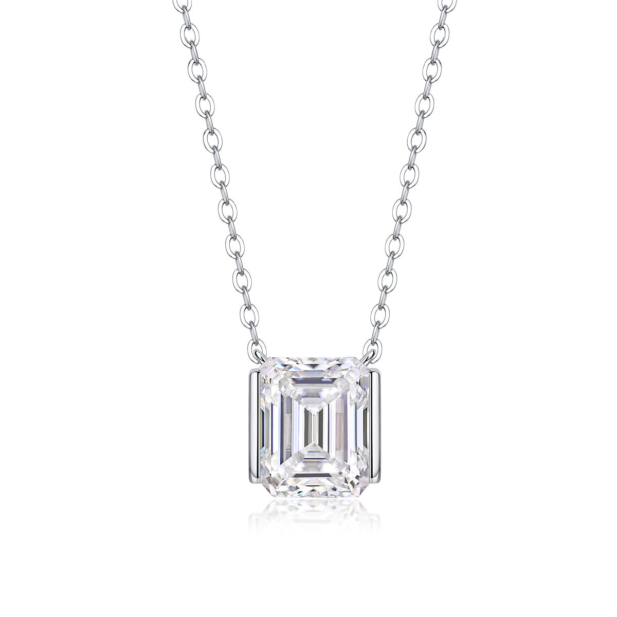 US Local The Brilliance In A Small Space - A Fashionable Jewelry Pendant Set With Moissanite S925 Sterling Silver And Platinum-plated Diamond, Moissanite Silver Jewelry