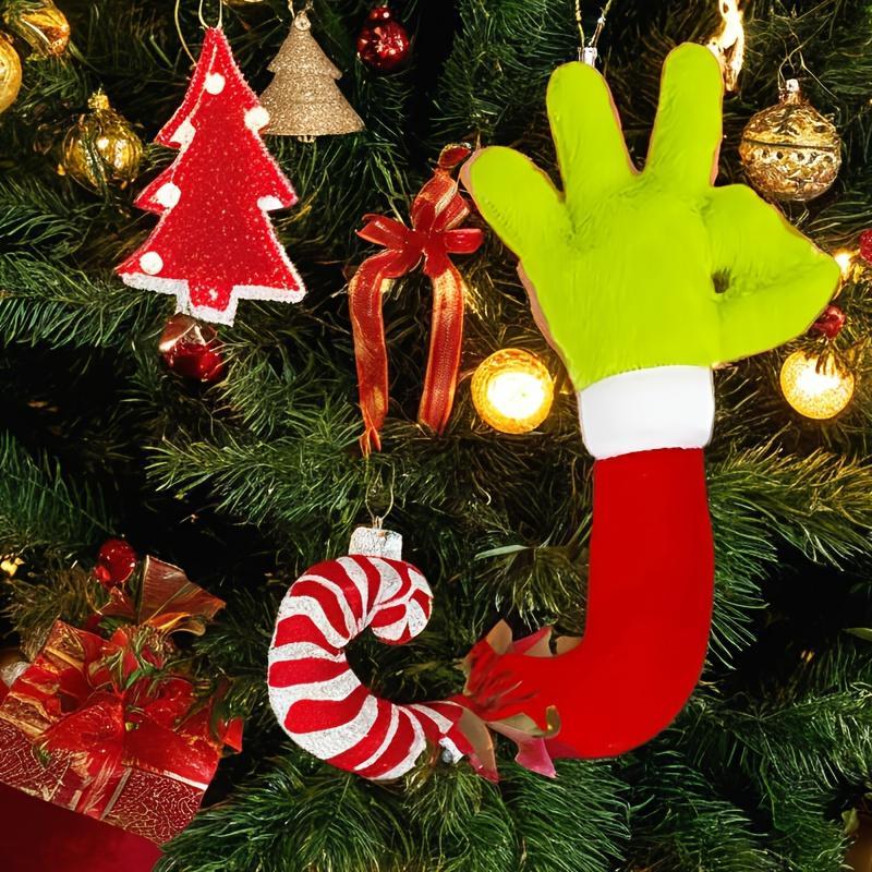 US Local Doll Green Monster Arm Doll Elf Ornaments Christmas Tree Decorations