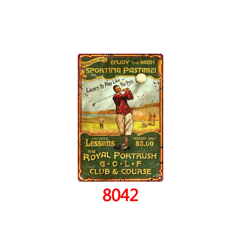 US Local Tin Painting Bar Clothing Store Home Wall Decoration