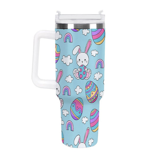 PHDT00502 POD US Local Tumbler 40oz Large Capacity Car Cup Blue, Easter, Rabbit