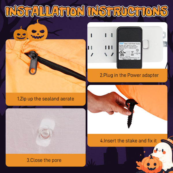 2.8 FT Halloween Inflatables Animated Pumpkin Ghost, Outdoor Decorations Blow Up Yard Decor With Built-in LEDs For Indoor Party Garden Lawn Decor