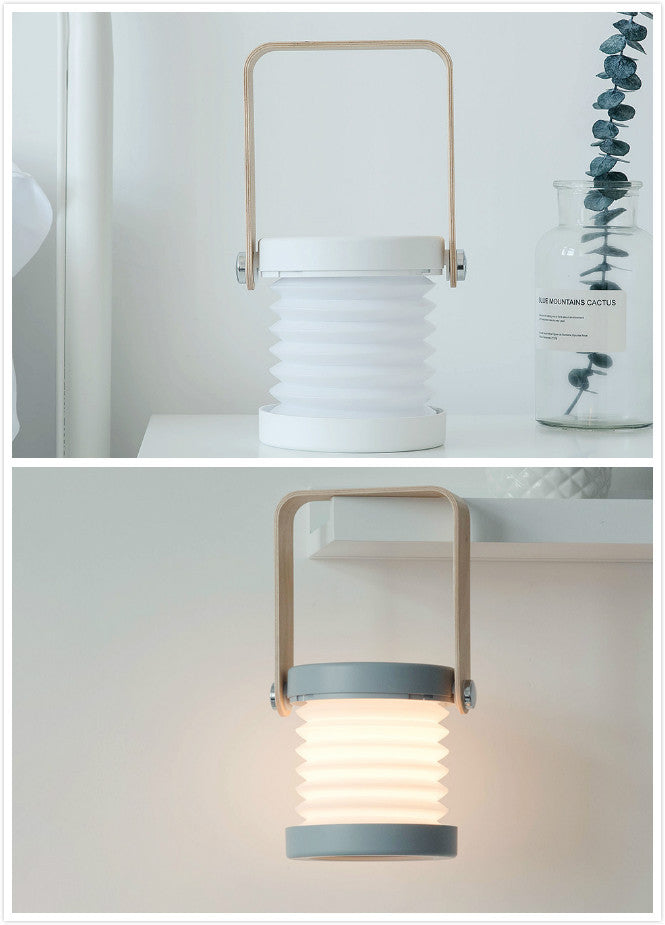 USA Local Foldable Touch Dimmable Reading LED Night Light Portable Lantern Lamp USB Rechargeable For Home Decor