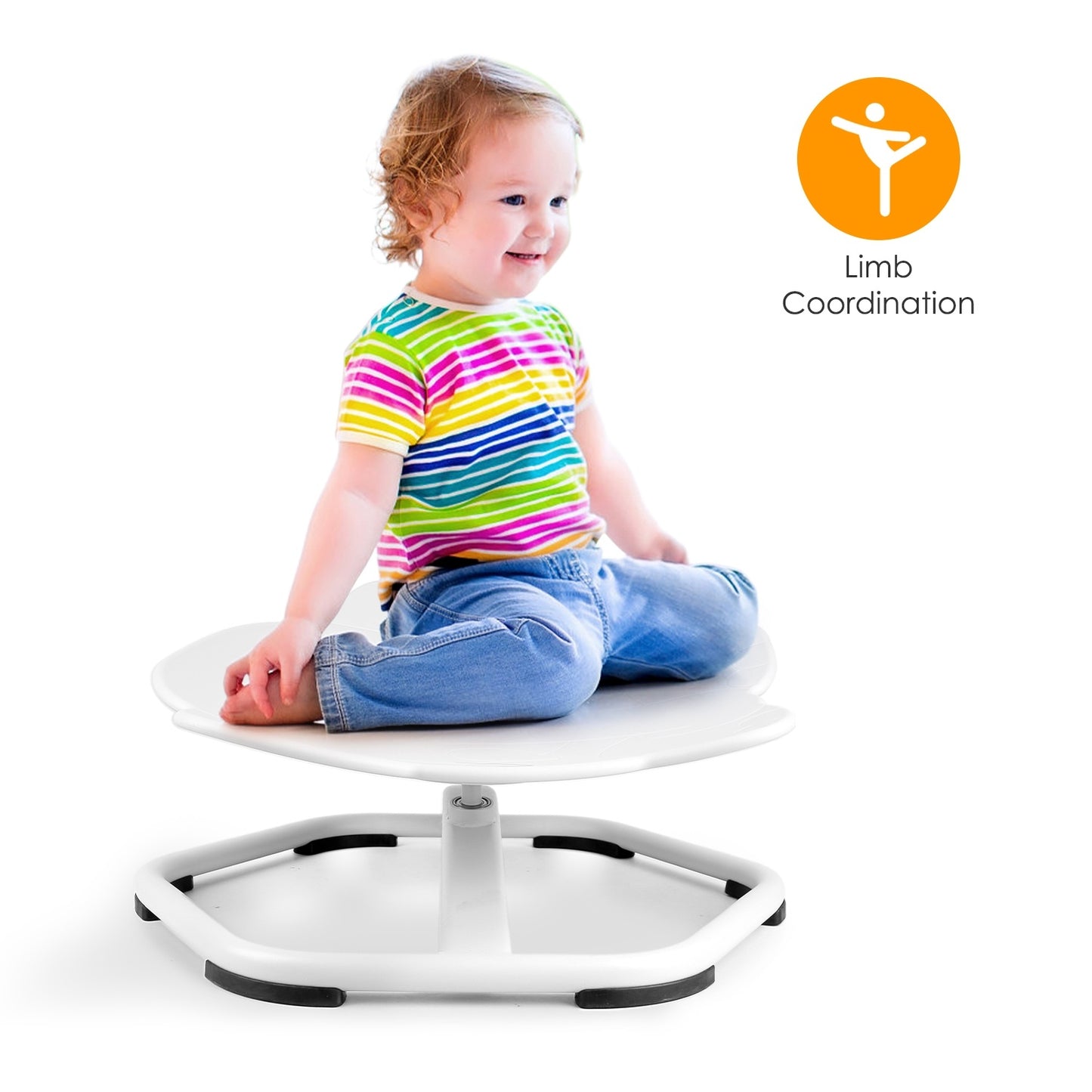 US Local 1Pc Kids Spinning Chair Autism Sensory Swivel Chair Balancing Seat Toy Rotation Chair For Autistic Kids Train Body Coordination Relieve Motion Sickness For Over 3 Years Old Kids