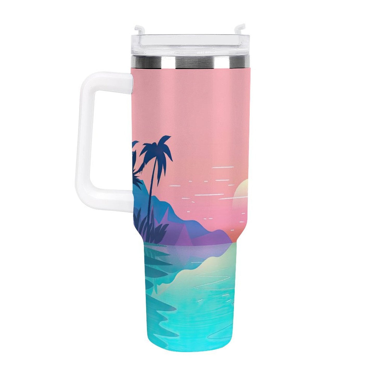 PHDT00512 POD US Local Tumbler 40oz Large Capacity Car Cup Island, Ocean