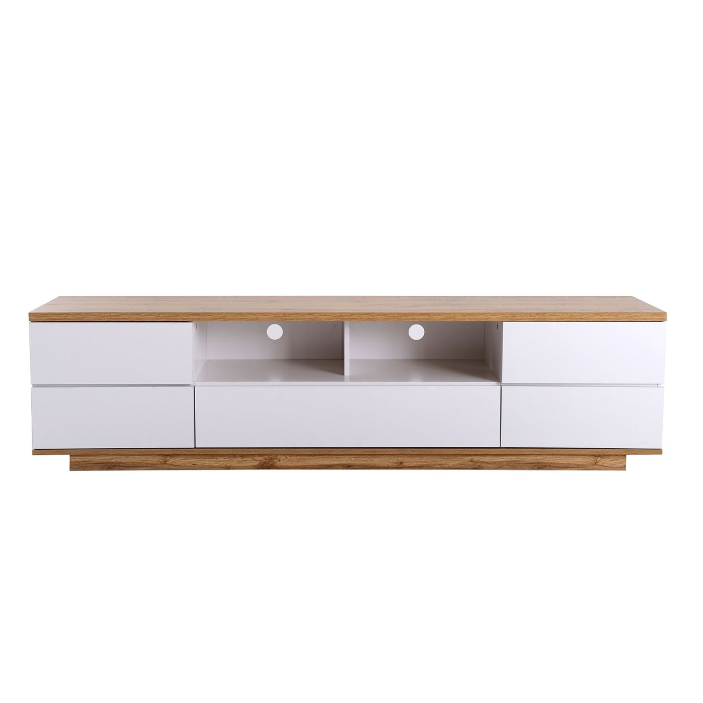 US Local Modern TV Stand For Up To 80'' TVs, Media Console With Multi-Functional Storage