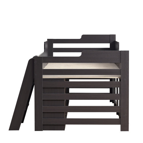 UK Local Cabin Bed Mid Sleeper Bed Frame Storage Kids Wooden Bed With Drawers Shelf Storage Low Sleeper Bed 3ft Single Children's White Wooden Bed - 3ft Single 90 X 190 Cm Frame Only