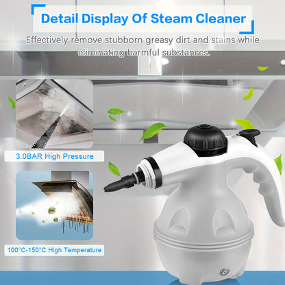 US Local Grenade Steam Cleaner, Pressurized Handheld Cleaner For Household Use, Equipped With 12 Accessories, For Multiple Surfaces And A Powerful Home Steam Machine For Cleaning In Various Scenarios.