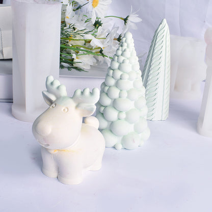 Christmas Three-dimensional Bubble Ball Christmas Tree Candle Mould