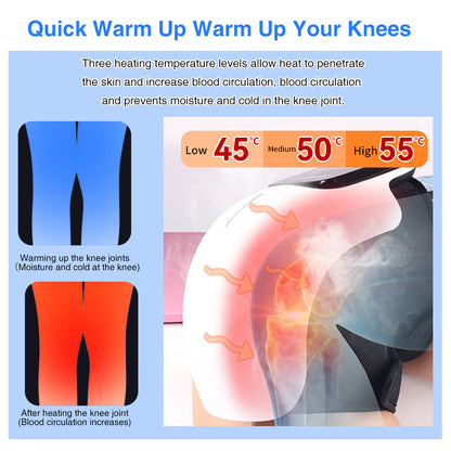 US Local Smart Knee Massager With Heat  Vibration 3D Air Compression   Portable Pain Relief  Home Office Use