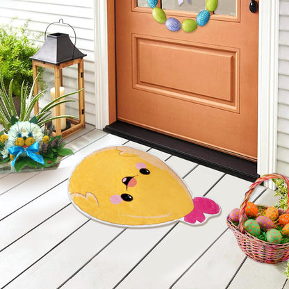 US Local Easter Eggs Shape Chicks Pattern Non Slip Bath Mat
