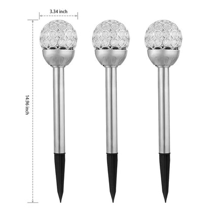 US Local Solarek 3 Pcs Outdoor Solar Lights IP44 Waterproof Ball RGB Light Garden Decor Lamp Landscape Christmas