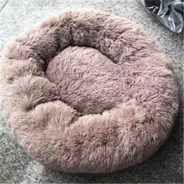 US Local Round Long Hairy Autumn And Winter Nest Pad Cat Mattress