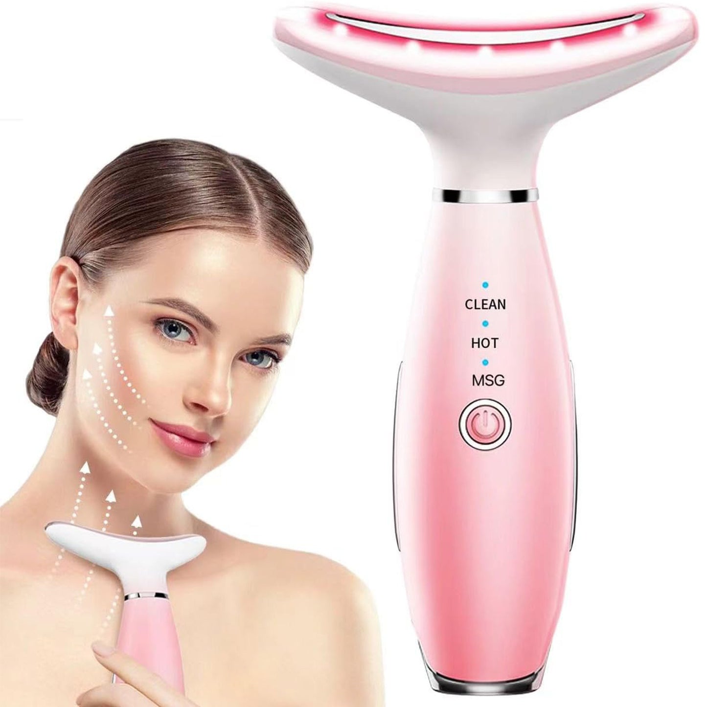 US Local Neck Face Massager, Skin Care Face Massage Tool, 3-in-1 Facial Massager, Face Sculpting Tool With Thermals, Vibration