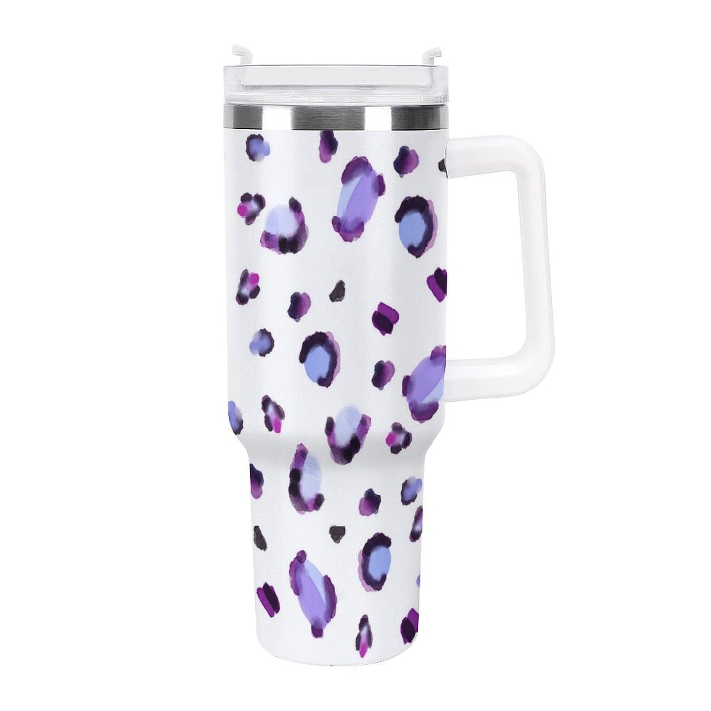 PHDT00437 POD US Local Tumbler 40 oz Large Capacity Car Cup Purple Leopard