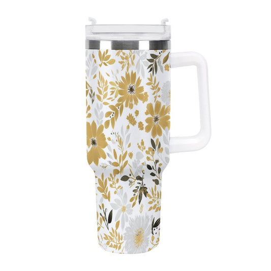 PHDT00226 POD US Local Tumbler 40 oz Large Capacity Car Cup Autumn, Flowers, Leaves