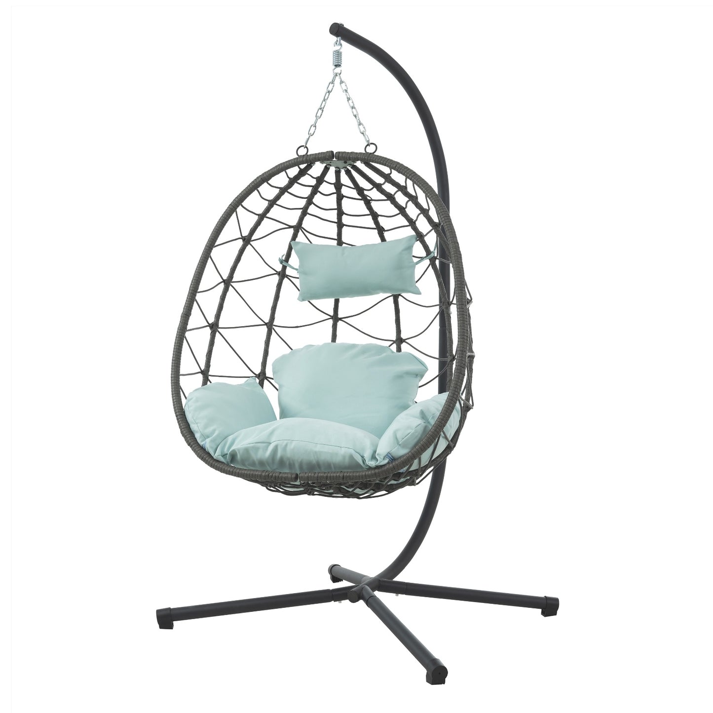 US Local Egg Chair With Stand Indoor Outdoor Swing Chair Patio Wicker Hanging Egg Chair Hanging Basket Chair