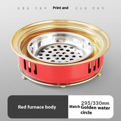 Household Carbon Commercial Round Barbecue Oven