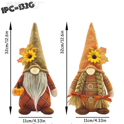 Harvest Festival Autumn Pumpkin Faceless Doll Thanksgiving Day