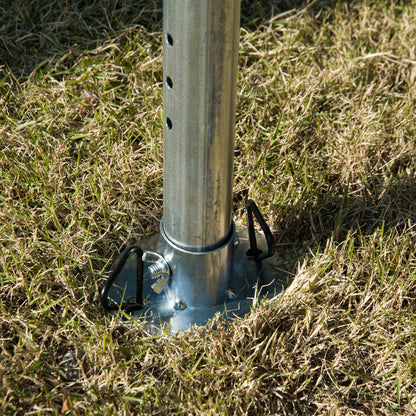 US Local 13' X 26' Heavy-Duty Outdoor Carport Party Event Tent, Patio Gazebo Canopy Pavilion With 4 Sidewalls & 8 Windows, White