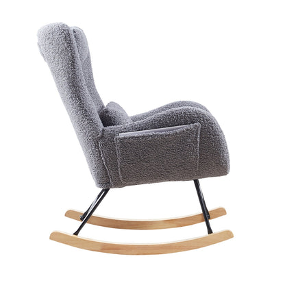 US Local Rocking Chair Nursery, Modern Rocking Chair With High Backrest