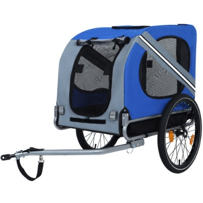 US Local Large Folding Bike Trailer For Dogs 120LB Capacity All-Terrain Pet Carrier, Durable Steel Frame For Cycling, Jogging, Camping Outdoor Adventures