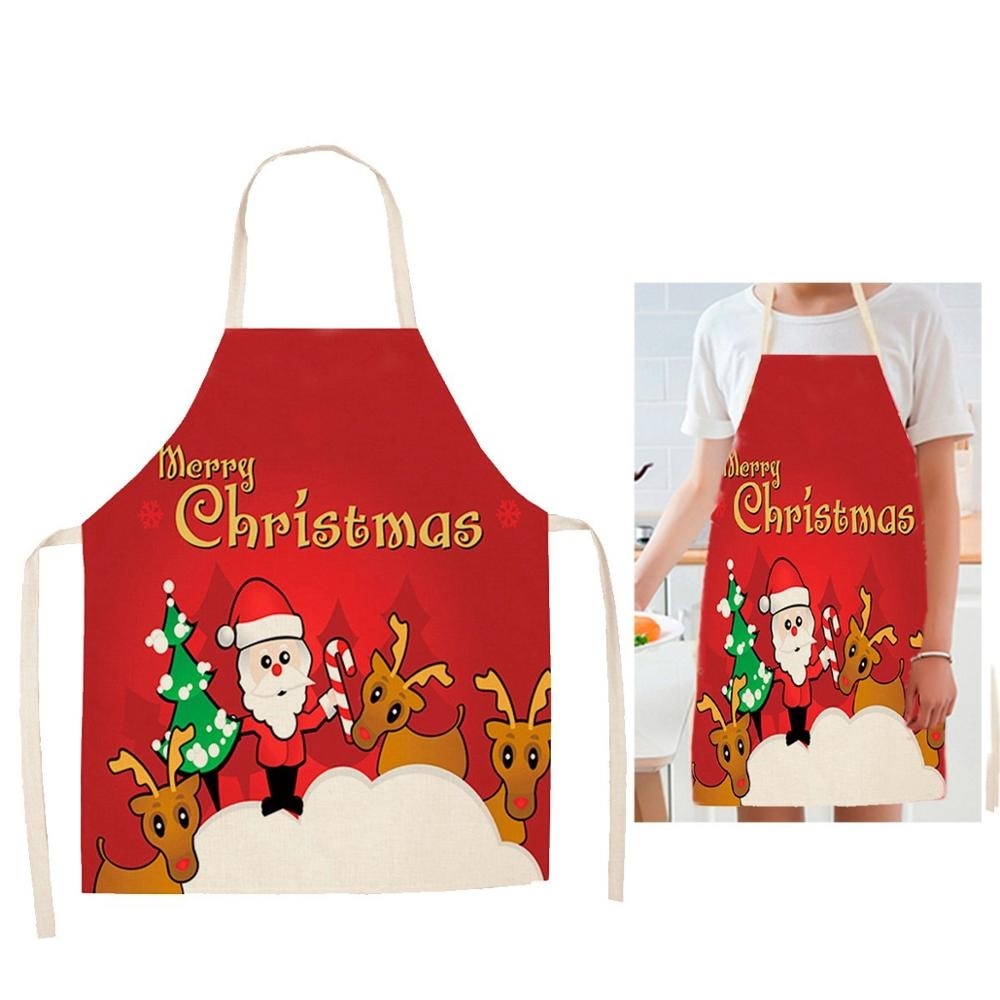 Christmas linen apron
