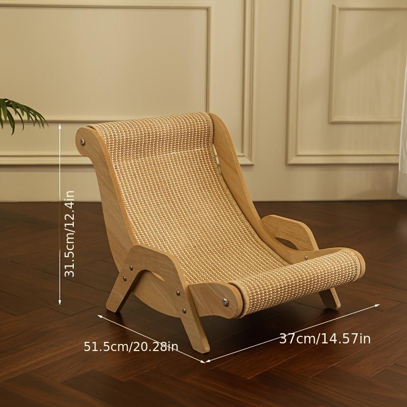 US Local 2-in-1 Cat Hammock And Scratching Post Durable Linen Rope Pet Rest Chair For All Seasons