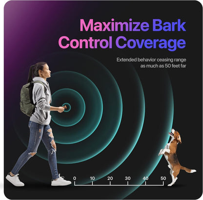 US Local Dog Bark Deterrent Device Stops Bad Behavior, Professional Dog Training Tool, Anti Bark Device For Dogs,  Emitters 50ft Range For Dog Training, To Bark Collar,Dog Training Collar