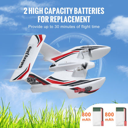 US Local VEVOR RC Airplane Amphibious EPP Foam RC Plane Toy With 2.4 GHz Remote Control