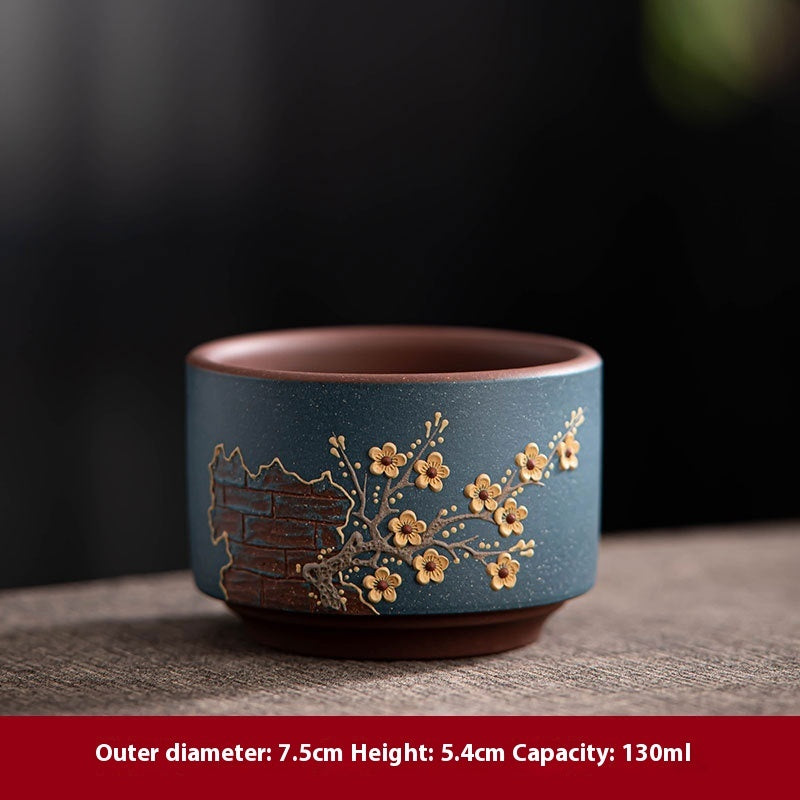 Yixing Purple Sand Pile Painting Personal Cup