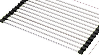 US Local Folding Kitchen Drain Sink Rack Stainless Steel