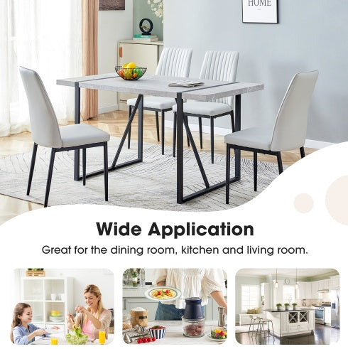 USA Local Modern Dining Table, 55 Inch Kitchen Table For 4 People, Rectangular Dinner Table For Dining Room, Home Office, Living Room Furniture, Easy Assembly,