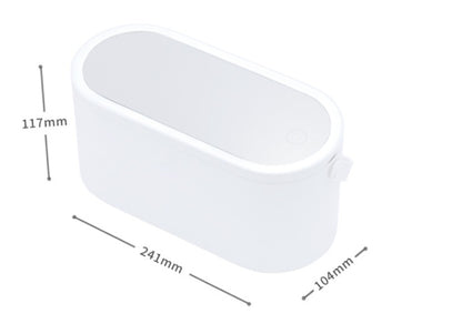 Portable Led Desk Storage Cosmetic Mirror Organizer Box With Light