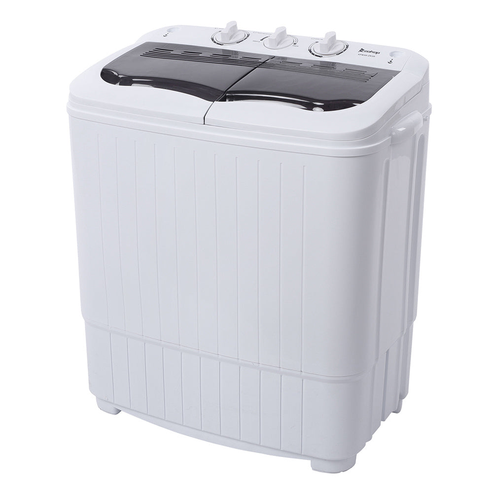 US Local US XPB35-ZK35 14.3 Lb Washing Machine, Double Drum With Drain Pump, Plastic, Semi-Automatic