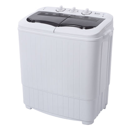 US Local US XPB35-ZK35 14.3 Lb Washing Machine, Double Drum With Drain Pump, Plastic, Semi-Automatic