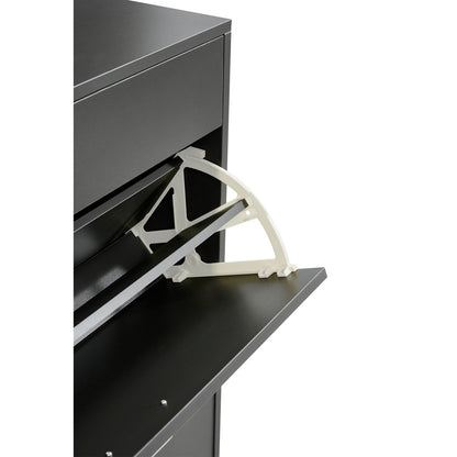 US Local Shoe Cabinet Shoe Storage Shelves Grey Space-Saving Shoe Storage Cabinet