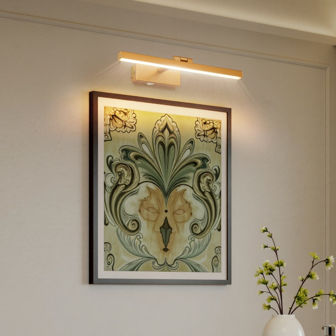 US Local 16inch Gold Bathroom Light Fixtures Over Mirror Modern Dimmable LED Vanity Light For Bathroom Wall Lighting