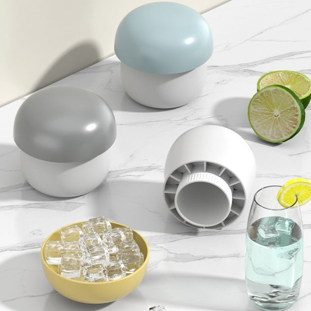 USA Local Ice Block Mold Silicone Mushroom Ice Cup Frozen Refrigerator Ice Grid Box Durable Easy Demould Bucket Homemade Crushed Ice Maker Ktichen Gadgets