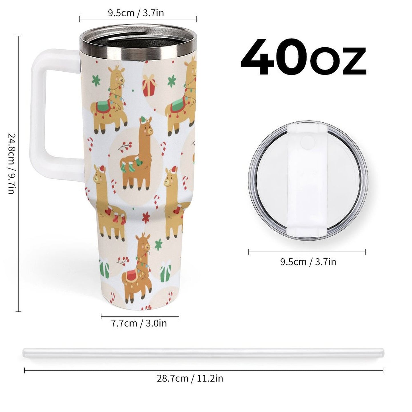 PHDT00015 POD US Local Tumbler 40 oz Large Capacity Car Cup Christmas