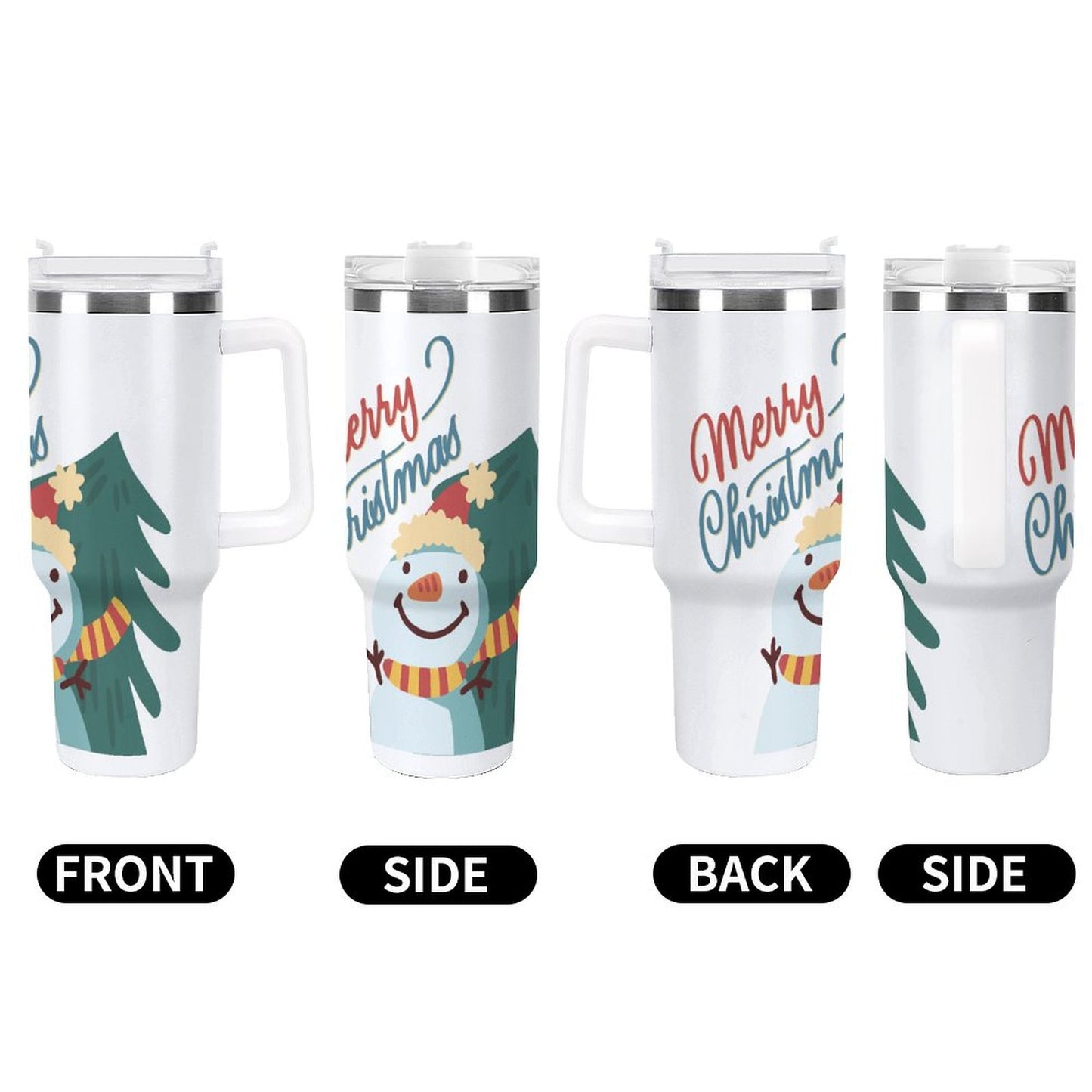 POD US Local 40oz Large Capacity Car Cup Christmas Tree Snowman