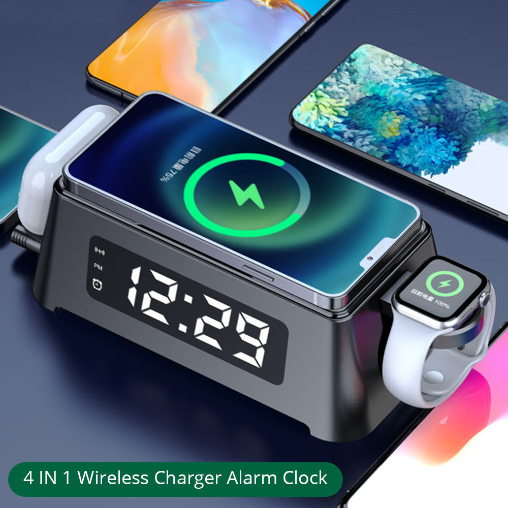 Private Mode Smart Alarm Clock All-in-one Wireless Charger