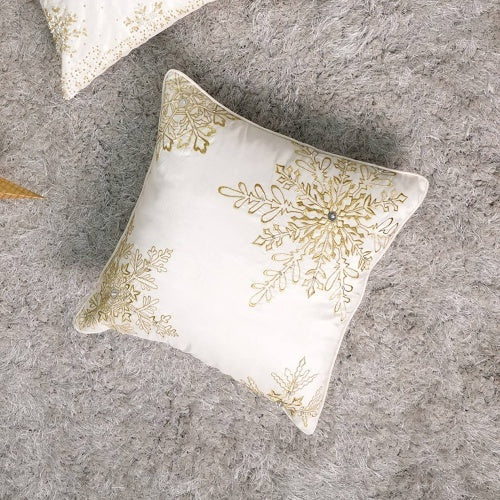 US Local Polyester Throw Pillow With Embroidery & Bead Work