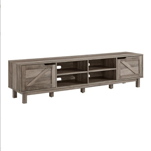 US Local Rustic Barndoor Open-Storage TV Stand For TVs Up To 80 Inches