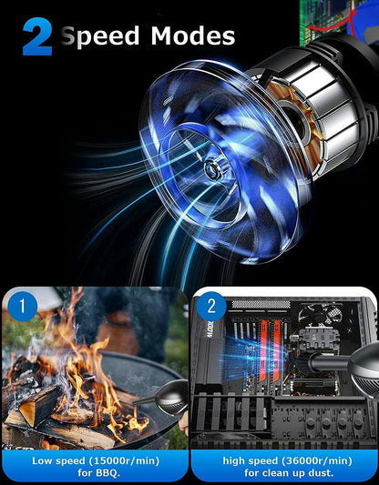 US Local Rechargeable Air Duster Electric Cleaner Cleaning Blower For Car-PC-Keyboard-Pet