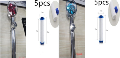 Turbo Propeller Shower Head Water Saving High Preassure Flow 360 Degrees With Fan Extension Showerhead Rainfall With Holder