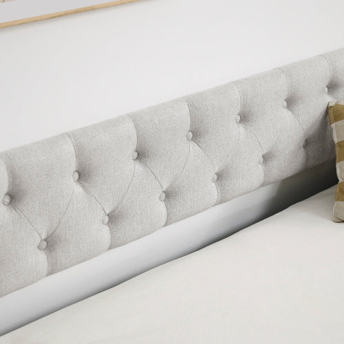 US Local The Double Sofa Bed Has A Double Roller Upholstered Tufted Sofa Bed