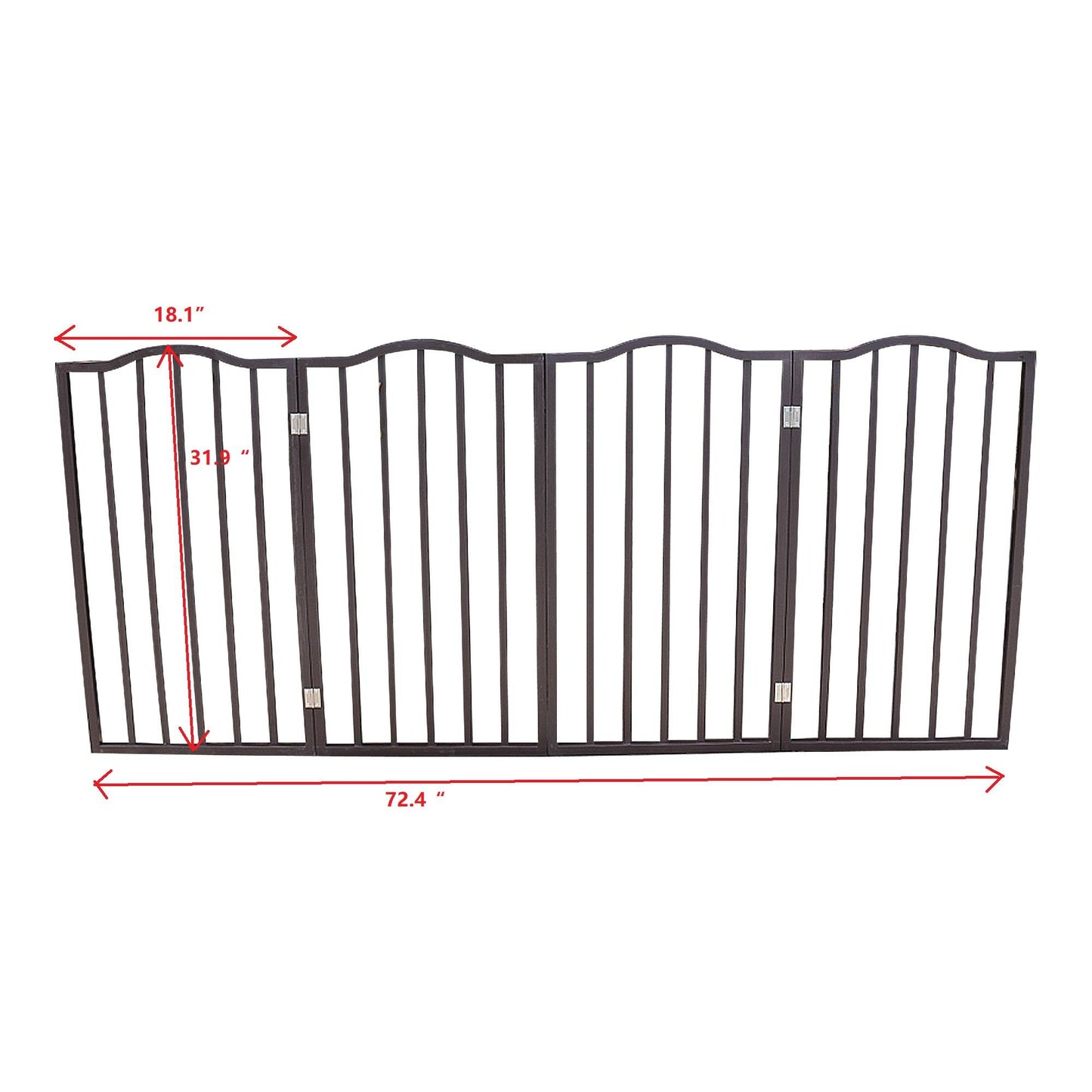 US Local Pet Gate,Dog Gate For Doorways,Stairs Or House,standing, Folding,Arc Wooden