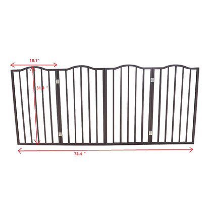 US Local Pet Gate,Dog Gate For Doorways,Stairs Or House,standing, Folding,Arc Wooden