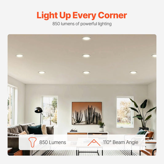 US Local BR30 Indoor Flood Light Bulb 12 Pack 850 Lumens LED Bulbs 3000K Dimmable